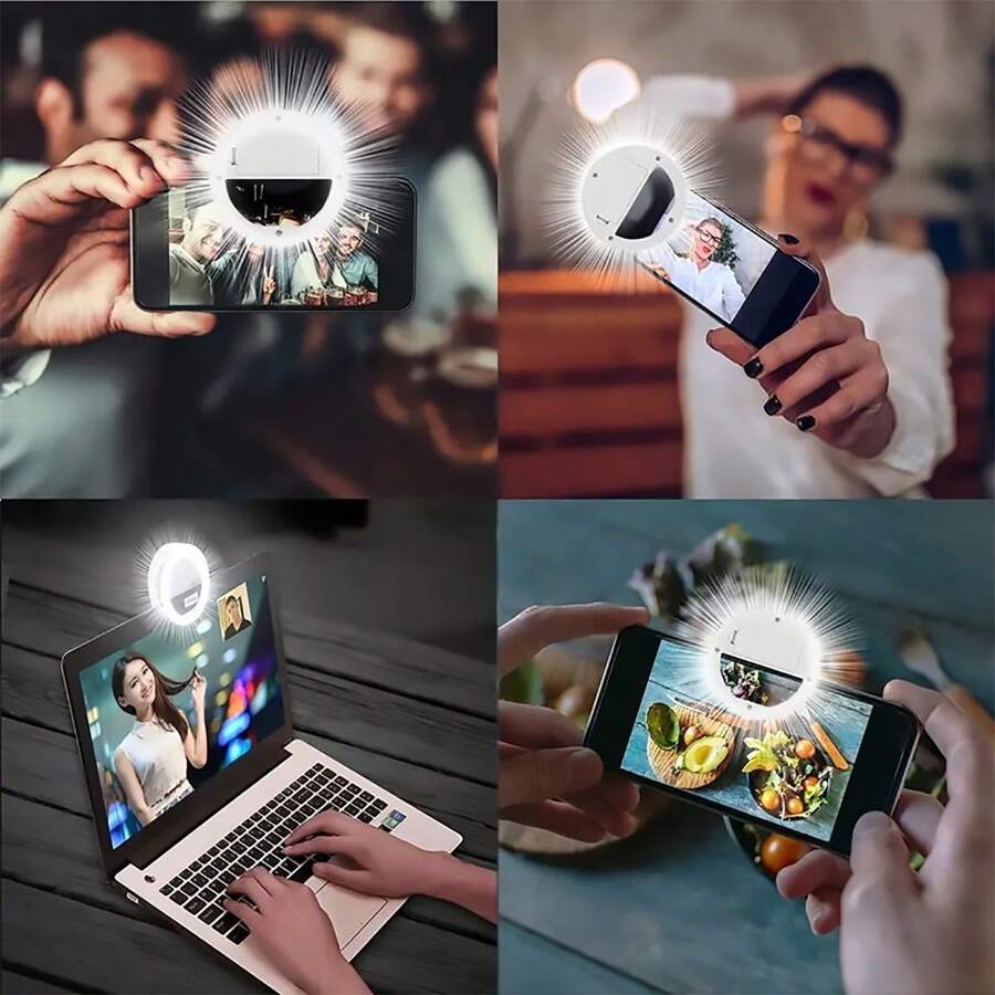 Mini Selfie Ring Light - USB Rechargeable LED Light