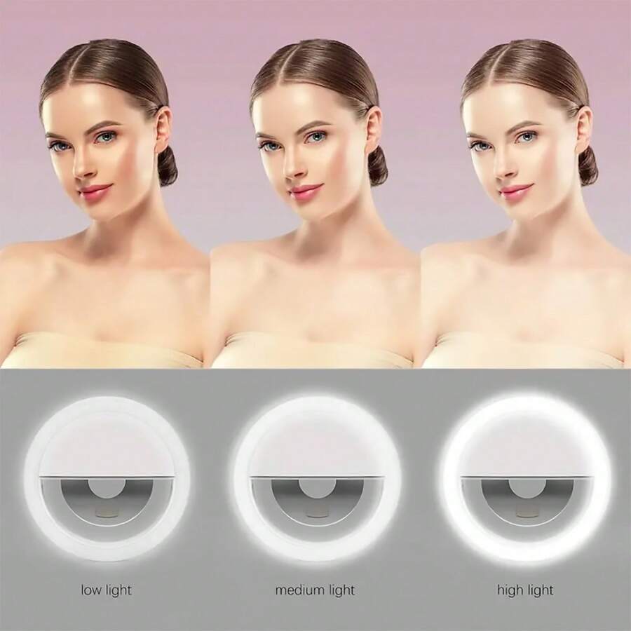 Mini Selfie Ring Light - USB Rechargeable LED Light