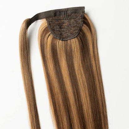 Clip in Ponytail - Warm Brown Mix 4/7